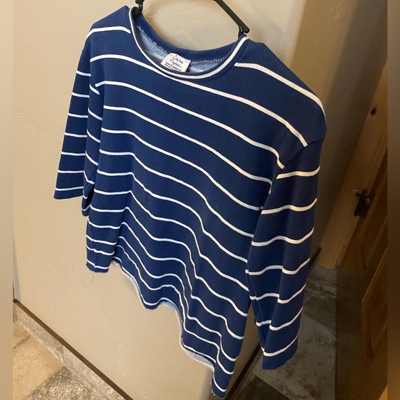 Zara Tops - Zara| Small| Blue & White 3/4 sleeve top| Great Condition.